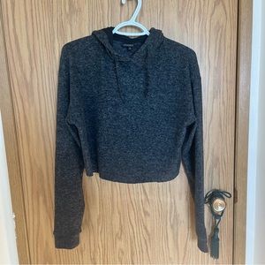 Super soft cropped brushed hoodie